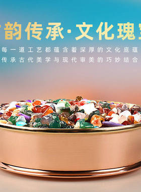 藏式红铜手工圆盘光面曼扎摆件