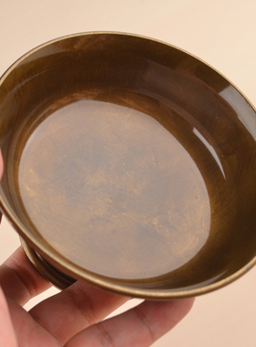 藏式纯铜护法杯大小号西藏密宗用品供杯黄铜光面供奉酒水杯