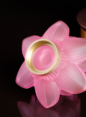 家用插电三品led七彩莲花琉璃