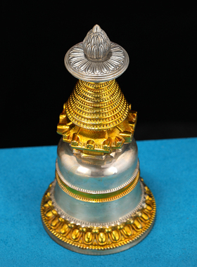 藏式民族风铜用22cm噶当塔摆件