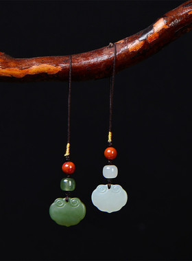 天语龙吟和田玉如意款玉石挂坠