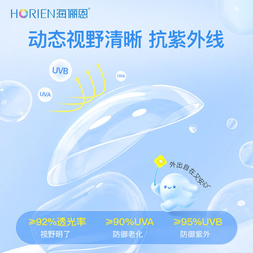 海俪恩TheOne隐形眼镜半年抛润氧1/2片装近视透明官方旗舰店正品 - 图2