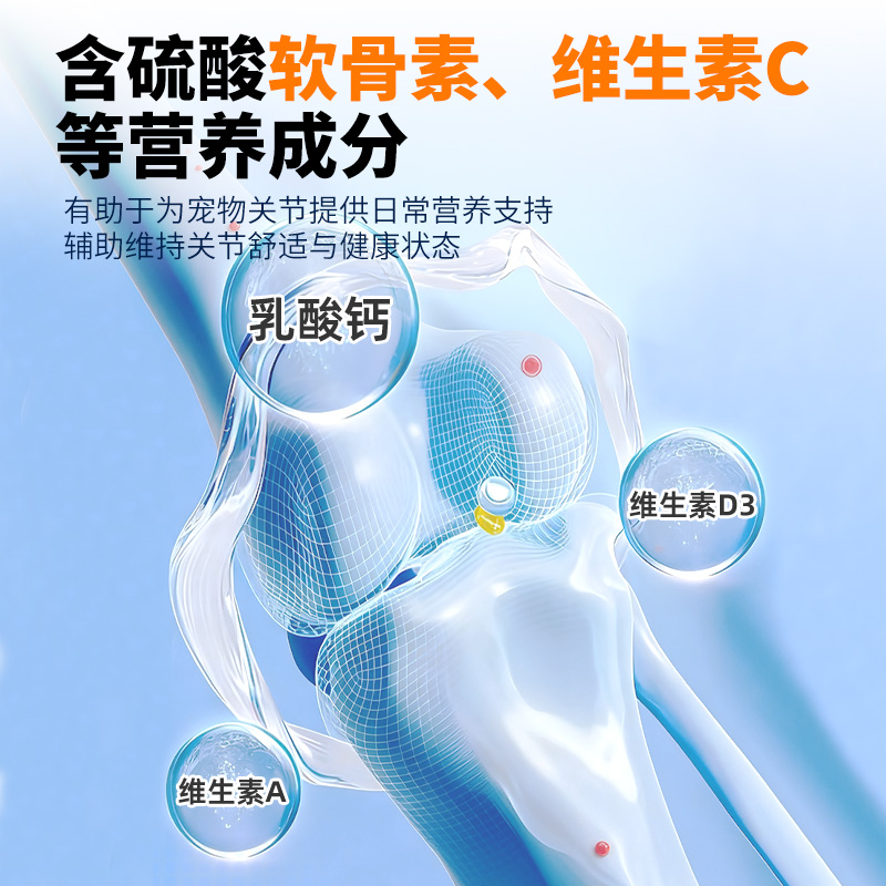 软骨素宠物猫咪狗狗钙片大小型犬幼犬猫专用补钙健骨关节钙粉正品 - 图1
