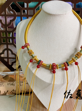 宝宝手工项圈合金吊坠新中式饰品