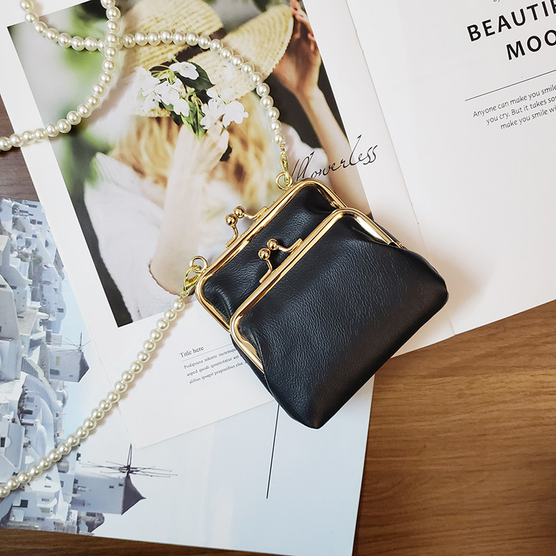 2023流行小包包女新款时尚百搭珍珠链条小众单肩斜挎钱夹迷你可爱 - 图2