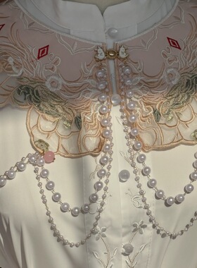 绝美云肩马面裙旗袍配饰汉服刺绣古装复古学士服国风中式表演披肩