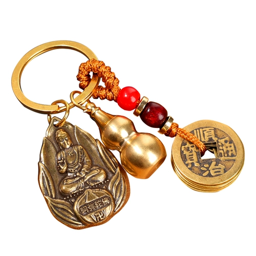 Пуксиана бодхисаттва для ключей -чат двенадцать зодиака, Будда, Будда не переносит династию Мин, великую ситуацию в подвесную подвеску Манджушри Пять Императоров Деньги