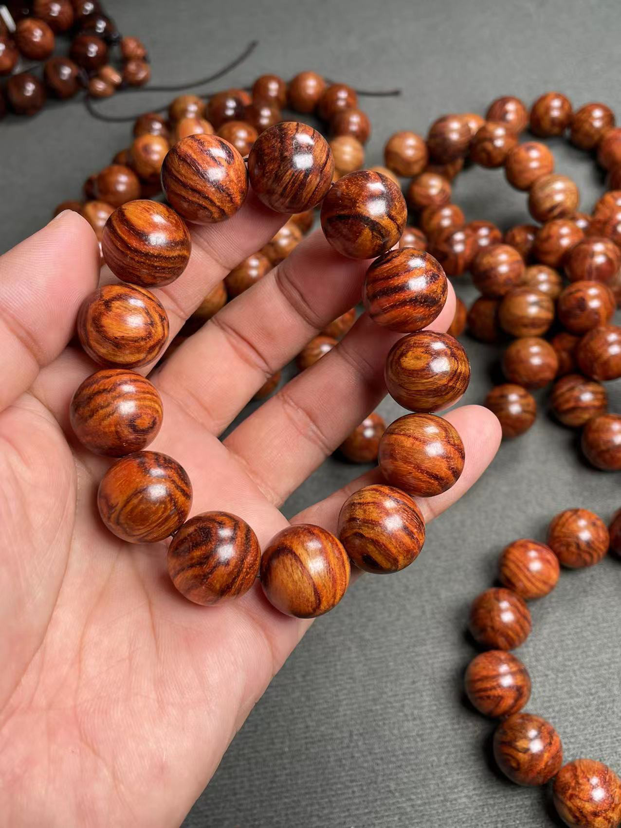 海南黄花梨糠梨，1.8水波纹文玩手串佛珠，海口发货放心购,淘宝优惠券,粉丝福利购,淘宝优惠卷