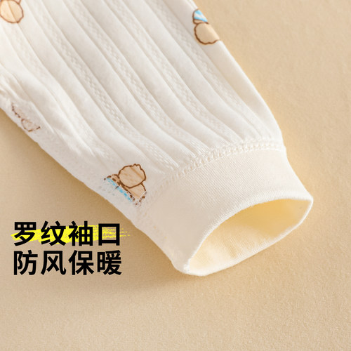 新生婴儿衣服a类纯棉66码初生宝宝半身上衣和尚服产房全背四季款 - 图2