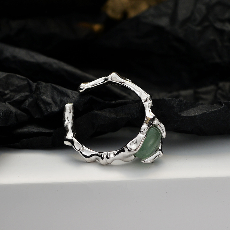 Jewelry silver ring women girl luxury rings S925竹节戒指女-图2