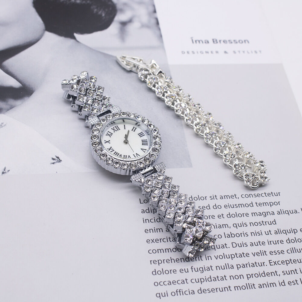 wristwatch bracelet set女士手链表套装 diamond watches women-图2