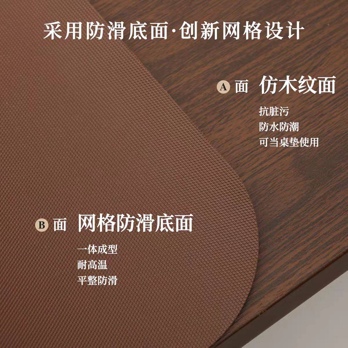 木纹皮革桌垫茶几餐桌垫书桌办公学习电视柜桌垫防水防油防滑定制,淘宝优惠券,粉丝福利购,淘宝优惠卷