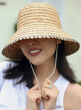 渔夫帽防晒休闲女夏季纯手工