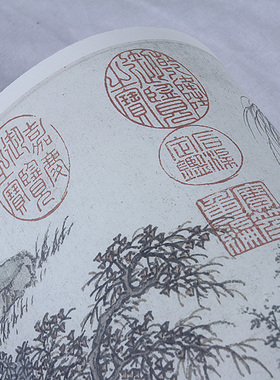 博物馆藏画真迹复制品沈周图卷