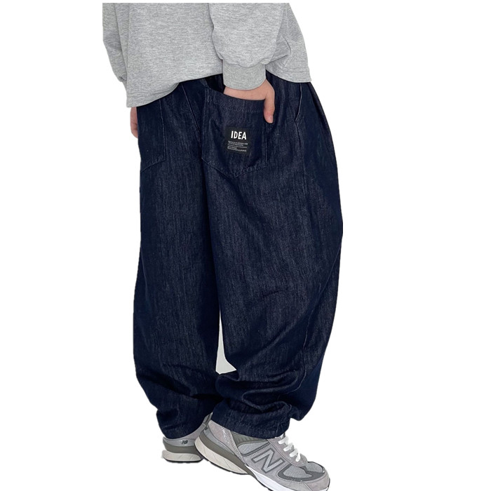 潮牌童装儿童软牛仔裤2025春秋新款男童丹宁蓝宽松裤子中大童长裤,淘宝优惠券,粉丝福利购,淘宝优惠卷