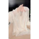 ເນື້ອຜ້າຂອງຝຣັ່ງ pleated embroidered chiffon shirt super fairy top