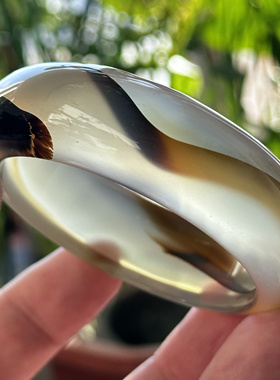 天然海洋玉髓加宽高冰草花一线冰透水墨意境山景云层景观手镯57口