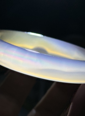 七彩极光彩虹光虹膜玛瑙手镯马料海洋玉髓高冰白冰多彩云海景61口