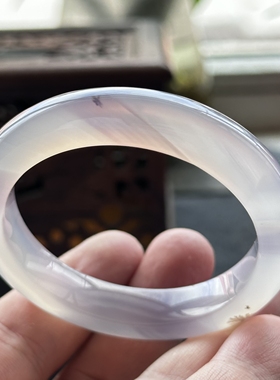 云臻阁高冰紫玉髓草花花朵冰透清新玛瑙手镯飘花小碎花53口径