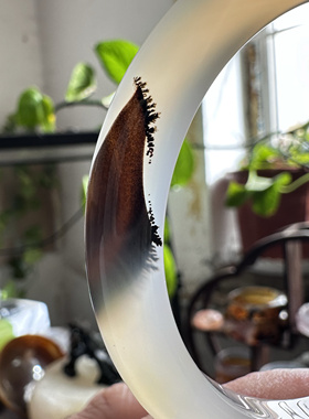 云臻阁天然海洋玉髓草花意境象形山景水墨已经玛瑙手镯58口径