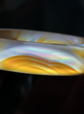 天然巴玉冰红玛瑙七彩极光彩虹光虹膜玛瑙手镯彩虹桥水墨炫彩54口