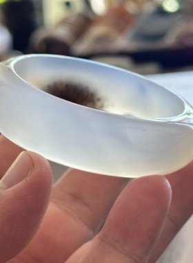 马料天然海洋玉髓草花白冰发丝水墨意境芦苇麦穗景观玛瑙手镯54口