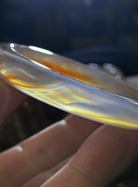 天然巴玉俏色红七彩极光彩虹光虹膜玛瑙手镯炫彩冰透飘逸纹理56口