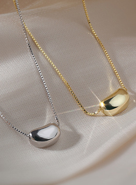 钛钢项链韩国相思豆吊坠锁骨链网红简约气质choker冷淡风气质颈饰