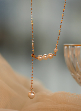 925纯银项链2022年新款女锁骨链仿珍珠颈链ins风简约小众轻奢