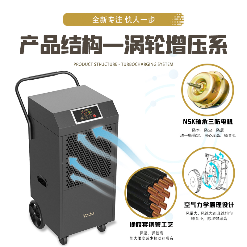 亚都除湿机工业抽湿吸湿别墅地下室大车间仓库大功率C81381B