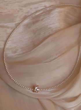 baby珍珠项链女秋冬轻奢小众锁骨链配饰高级感不掉色串珠颈链饰品