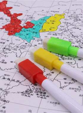 涂色油画布diy油布画手绘地图
