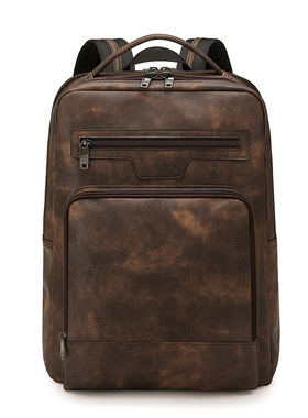 PU Business Travel Laptop Backpack Men's British Style Busin
