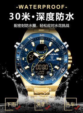 瑞士品牌新品多功能男士石英表