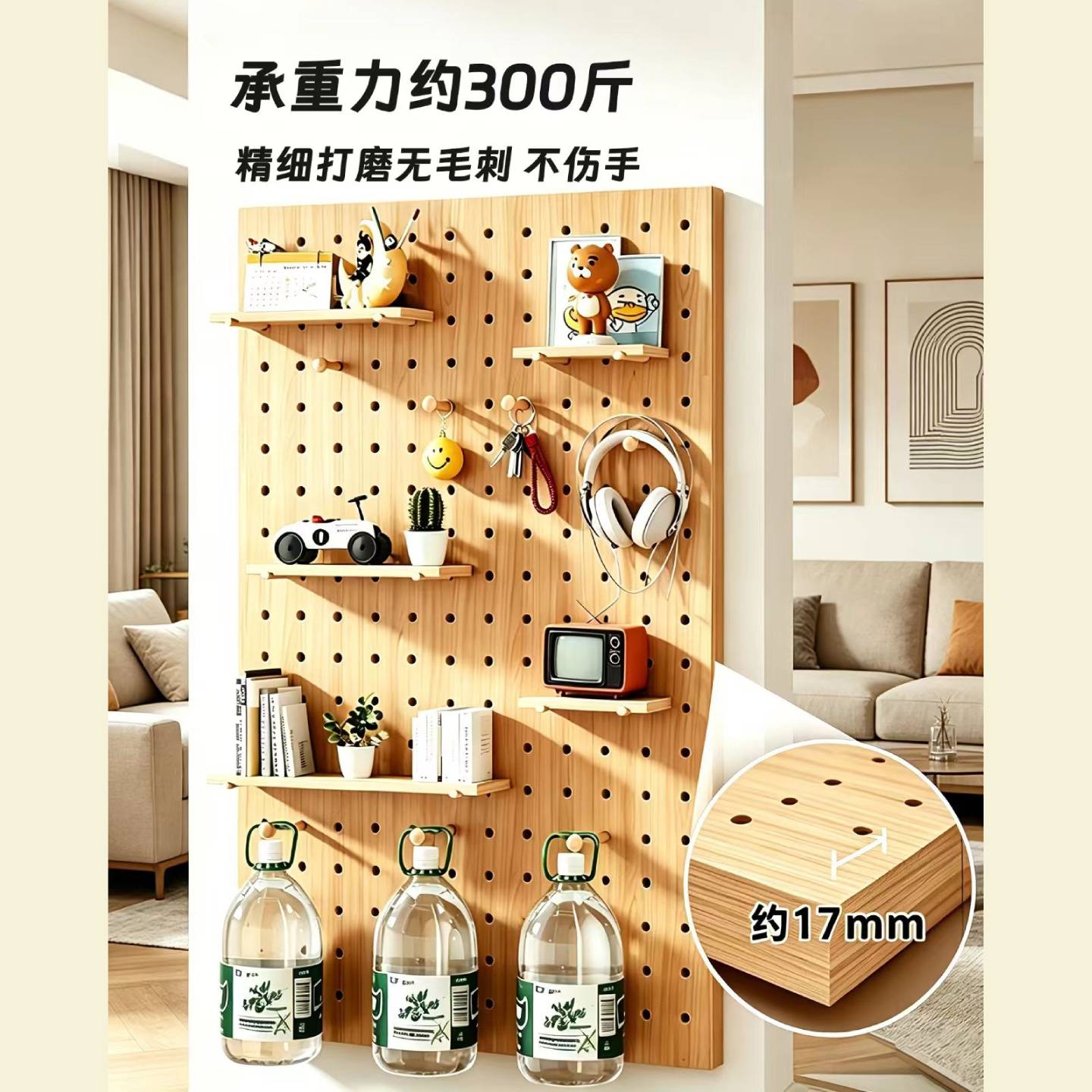 Solid wood hole board custom entry door entrance style wall