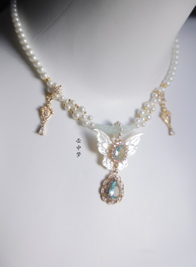 首周特价  淡水珍珠5a蝶贝百搭璎珞 璎珞 项链平西瓜晶珍珠百搭配