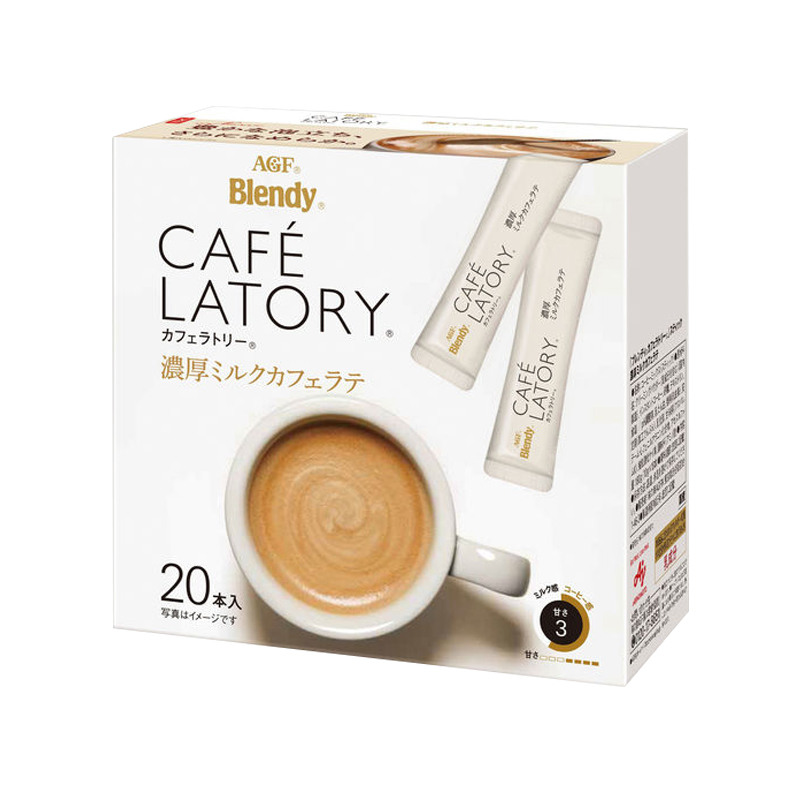 日本进口咖啡饮品布兰迪AGF blendy 浓厚牛奶拿铁速溶咖啡 20条装 - 图2