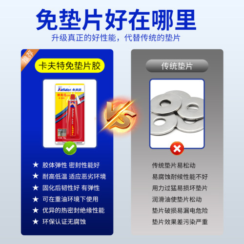 K-588耐高温红胶机械油底壳发动机专用密封耐压耐油防水免垫片胶 - 图1
