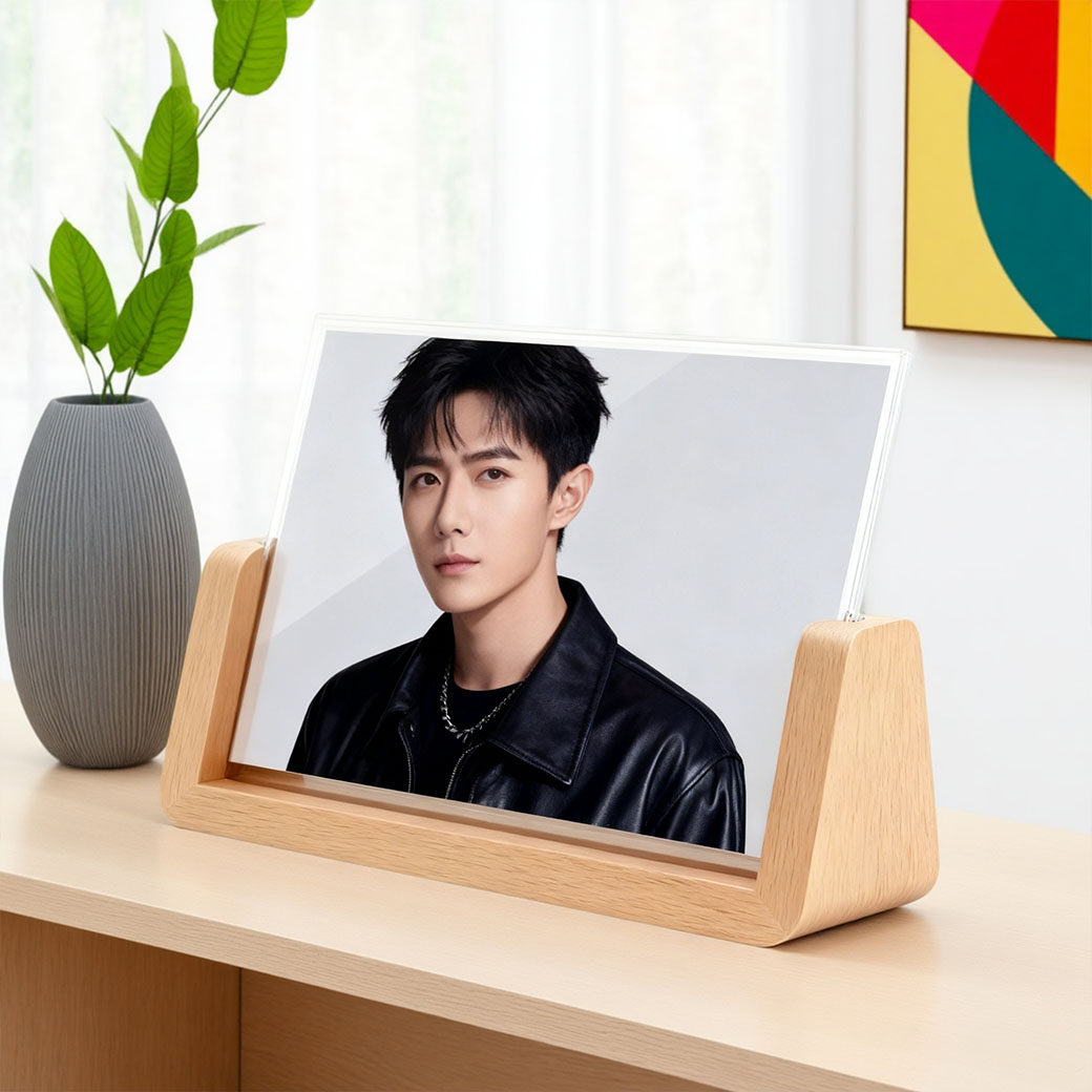 高级感海马体打印洗照片做成实木U型相框摆台亚克力透明装裱创意,淘宝优惠券,粉丝福利购,淘宝优惠卷