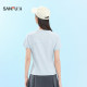 Sanfu Women's Summer Contrast Color Structural Line Short-Sleeved Singles Light Sports Easy-Dry Slim Top Women 518382