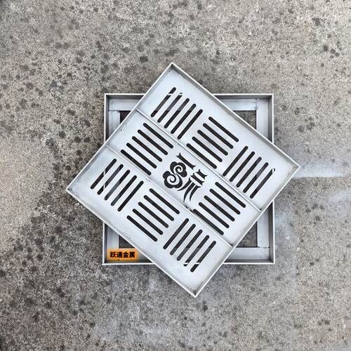 304不锈钢地漏庭院下水道地沟排水沟盖板装饰方形雨水篦子井盖 - 图0