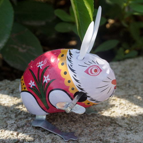 铁皮青蛙发条跳跳公鸡兔子小老鼠玩具7080后回忆怀旧玩具儿童礼物 - 图0