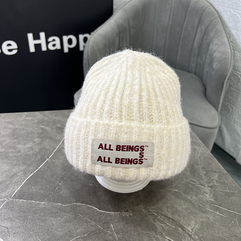 儿童帽子秋冬韩版时尚男女童贴标字母针织毛线帽宝宝保暖护耳帽冬,淘宝优惠券,粉丝福利购,淘宝优惠卷