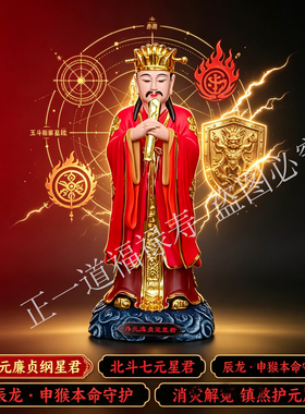 本命守护北斗七星九皇神像摆件