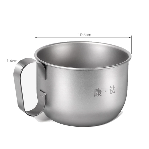 Kangtitanium pure Titanium Coffee Cufe Coffee Cufe Outdoor Titanium Cup Metal Water Cup Легкий портативный однослойный офис пить чай