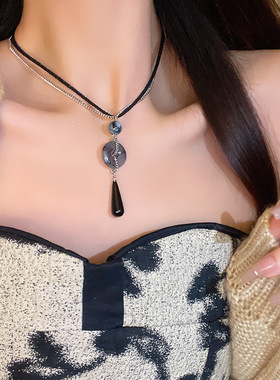 小众设计感高级禅意毛衣链百搭配饰品新中式复古平安扣流苏项链女