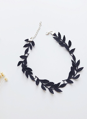 小清新项圈女超仙女树叶