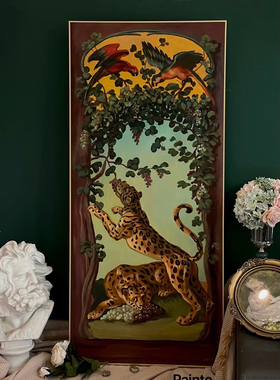 创意宠物动物油画 高级感装饰画水彩丙烯 美院画师纯手绘私人定制
