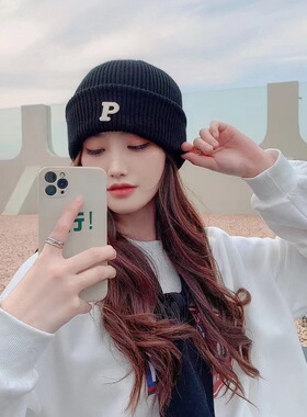 户外毛线帽圆顶女休闲保暖