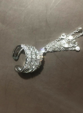 银色锆石钻麦穗流苏关节配饰戒指